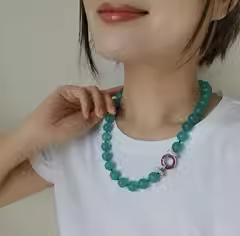 Natural Mozambique ice seed Tianhe stone large grain original necklace transfer crystal display white everything sweater chain