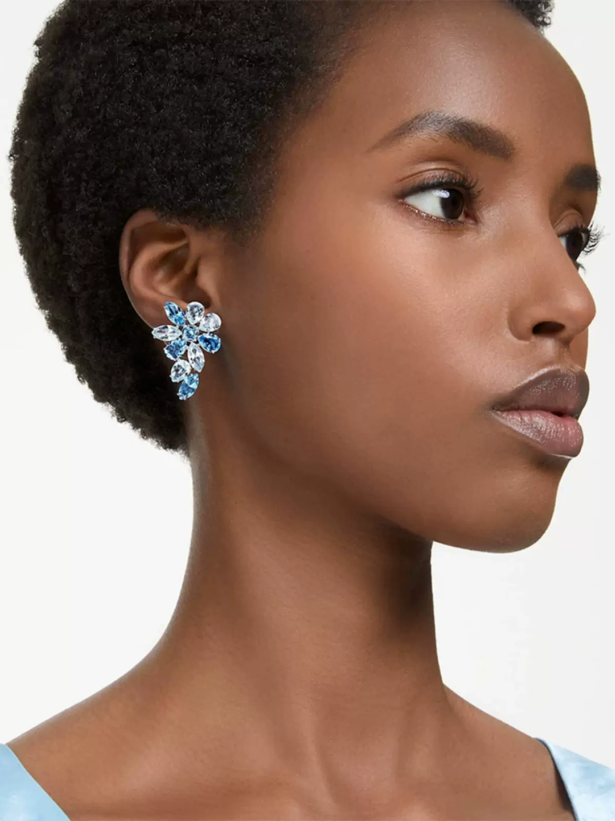 Swarovski GEMA blue earrings stud earrings dopamine earrings temperament light luxury high-end