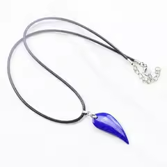 Natural crystal raw stone pendant blue lapis gold stone men's and women's collarbone chain necklace small pendant
